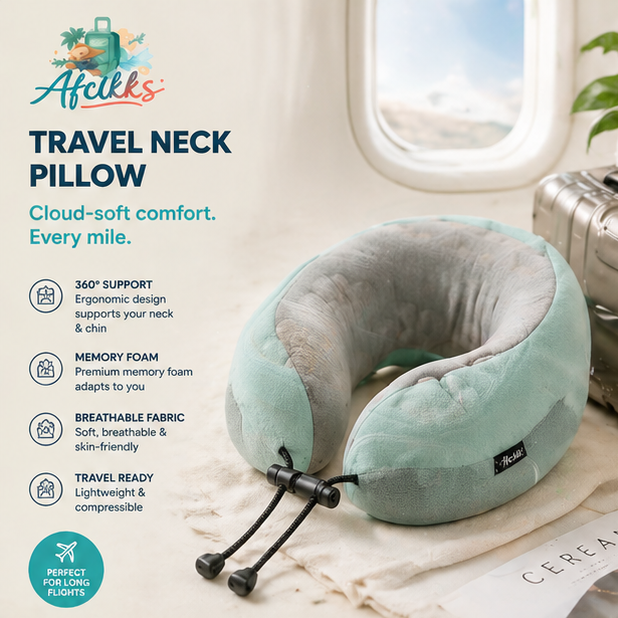 Afcikksโข CloudRest Memory Foam Pillow โ Teal