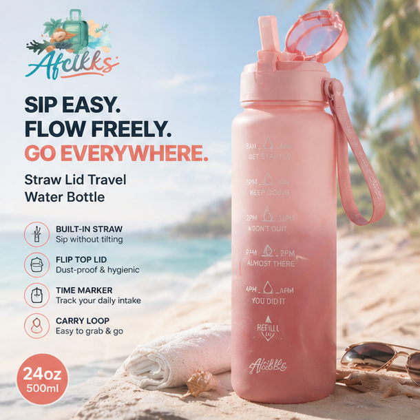 Afcikks™ SuctionCup Travel Bottle – Gray Edition