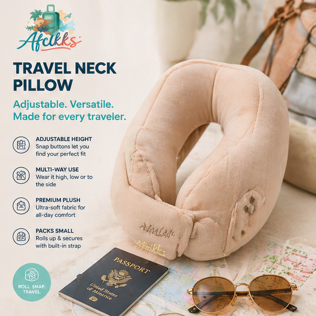 Afcikks™ FlexTravel Pillow – Lavender